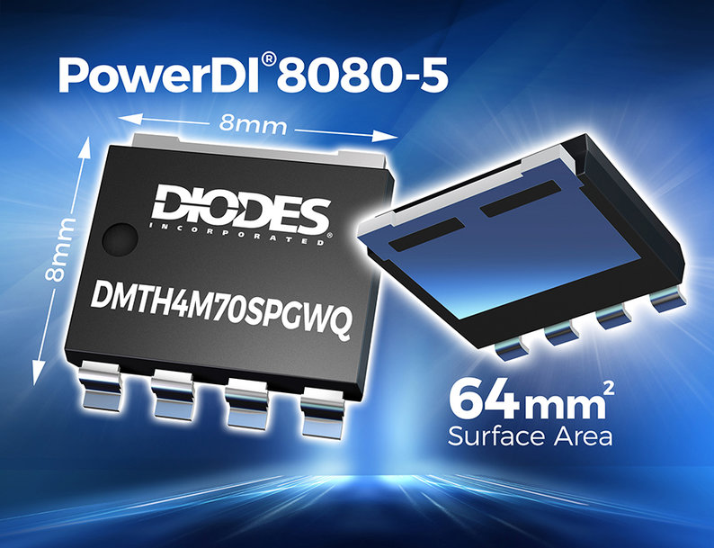 PowerDI8080-Packaged MOSFET from Diodes Incorporated Increases Power Density in Modern Automotive Applications